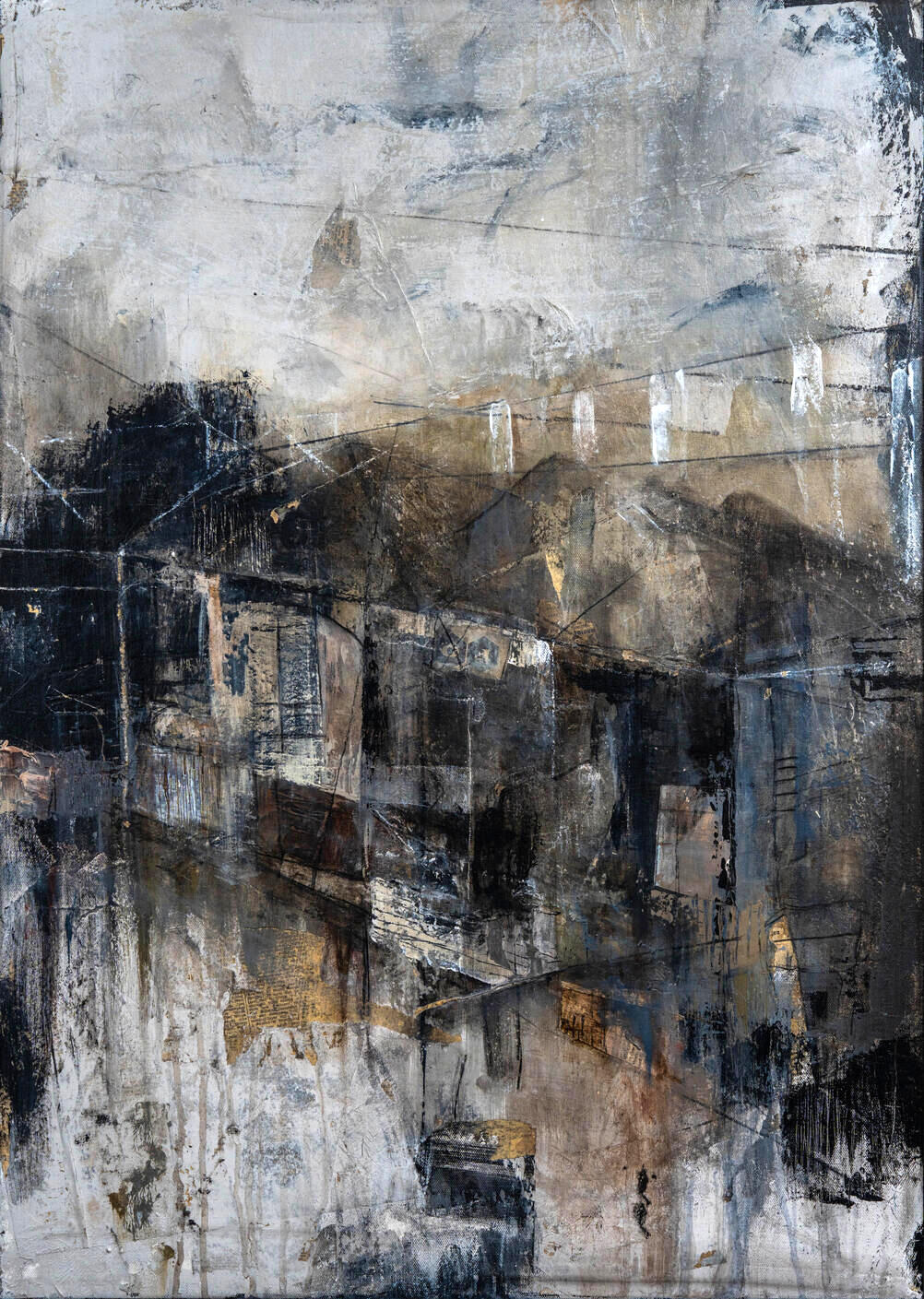 Market Day | Mixed Media on board | 60 X 84 / 5 cm