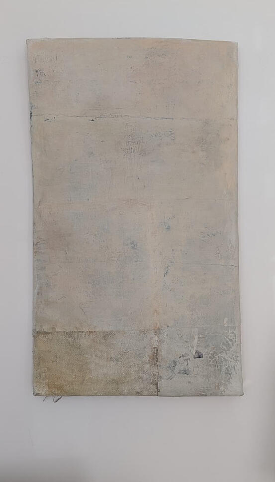 Untitld .| Mixed Media on Self- built Board - #2606| 85 X 50 cm