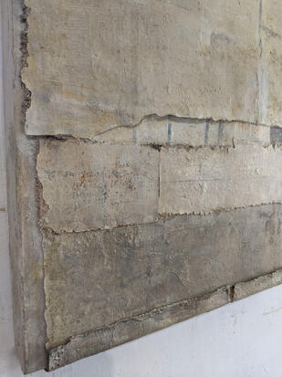 Construction No 1..| Mixed Media on Canvas - | 85 X 90 cm