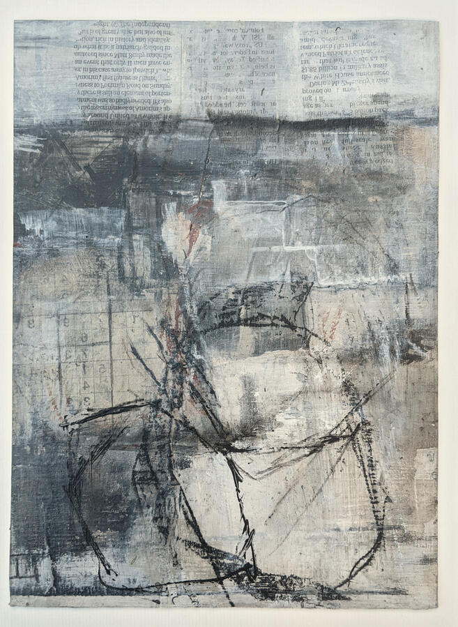 I Don't Mind the Rain I. Mixed media on paper 30 × 40 cm €250 Studio Price €195